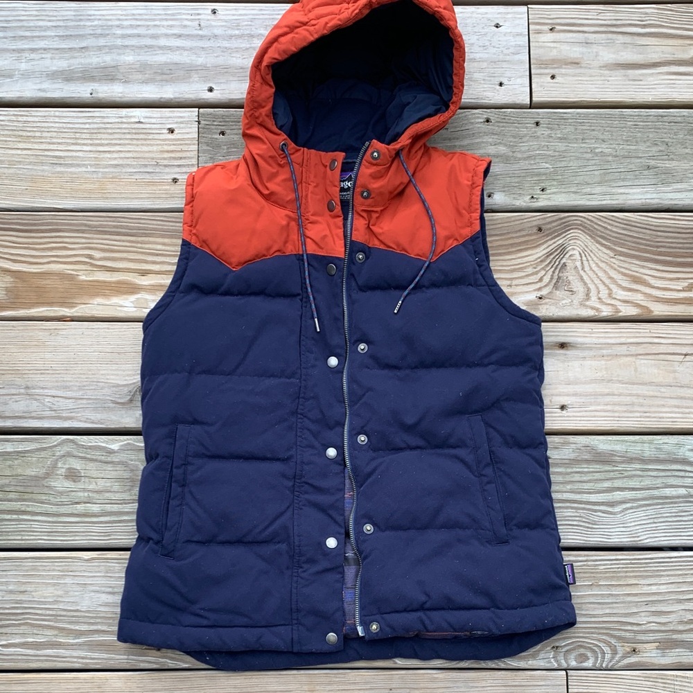 Patagonia Bivy Blue and Red Hooded Vest